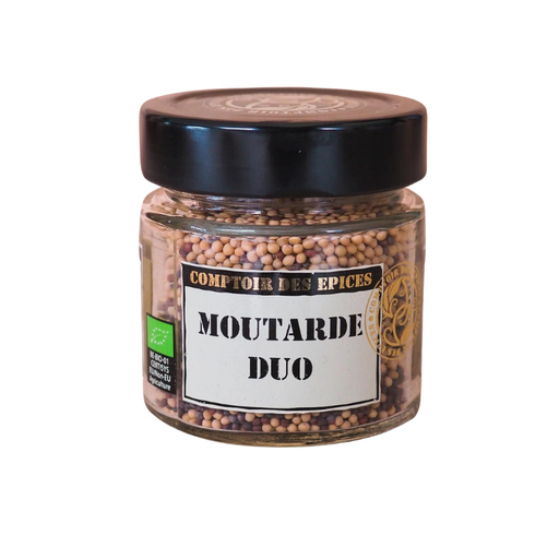 [95046] Comptoir Epices - MOUTARDE DUO - jaune & noire  BIO 